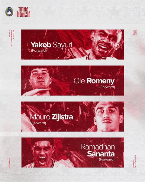 Penyerang Timnas Indonesia di Kualifikasi Ronde 4. (ig timnasindonesia)